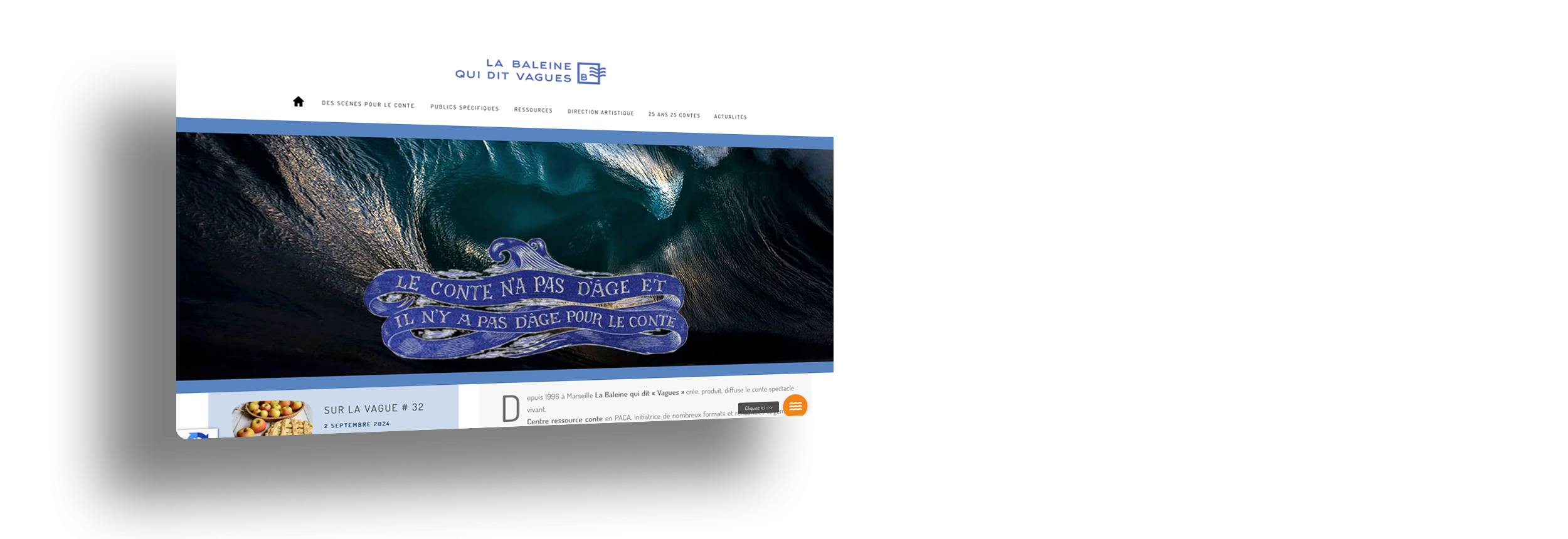 Site Internet de La Baleine qui dit Vagues - Création de sites Internet - Nicolas JOSEPH