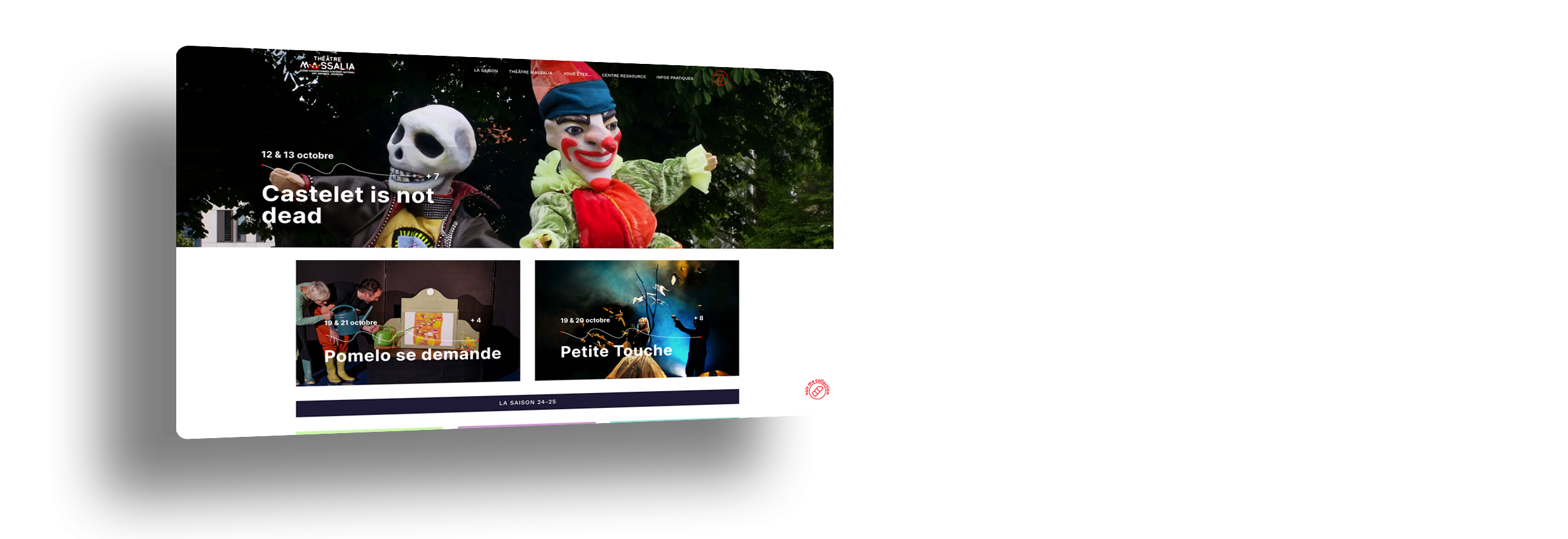 Site Internet du Théâtre Massalia - Création de sites Internet - Nicolas JOSEPH